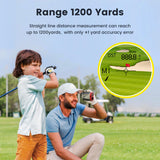 Fokoos Golf Rangefinder with Slope, 1200 Yards Range Finder Golf, 7X Magnification Rangefinder for Golfing and Hunting, Laser Rangefinder with Flag-Lock Vibration, Rechargeable, IP54 Waterproof