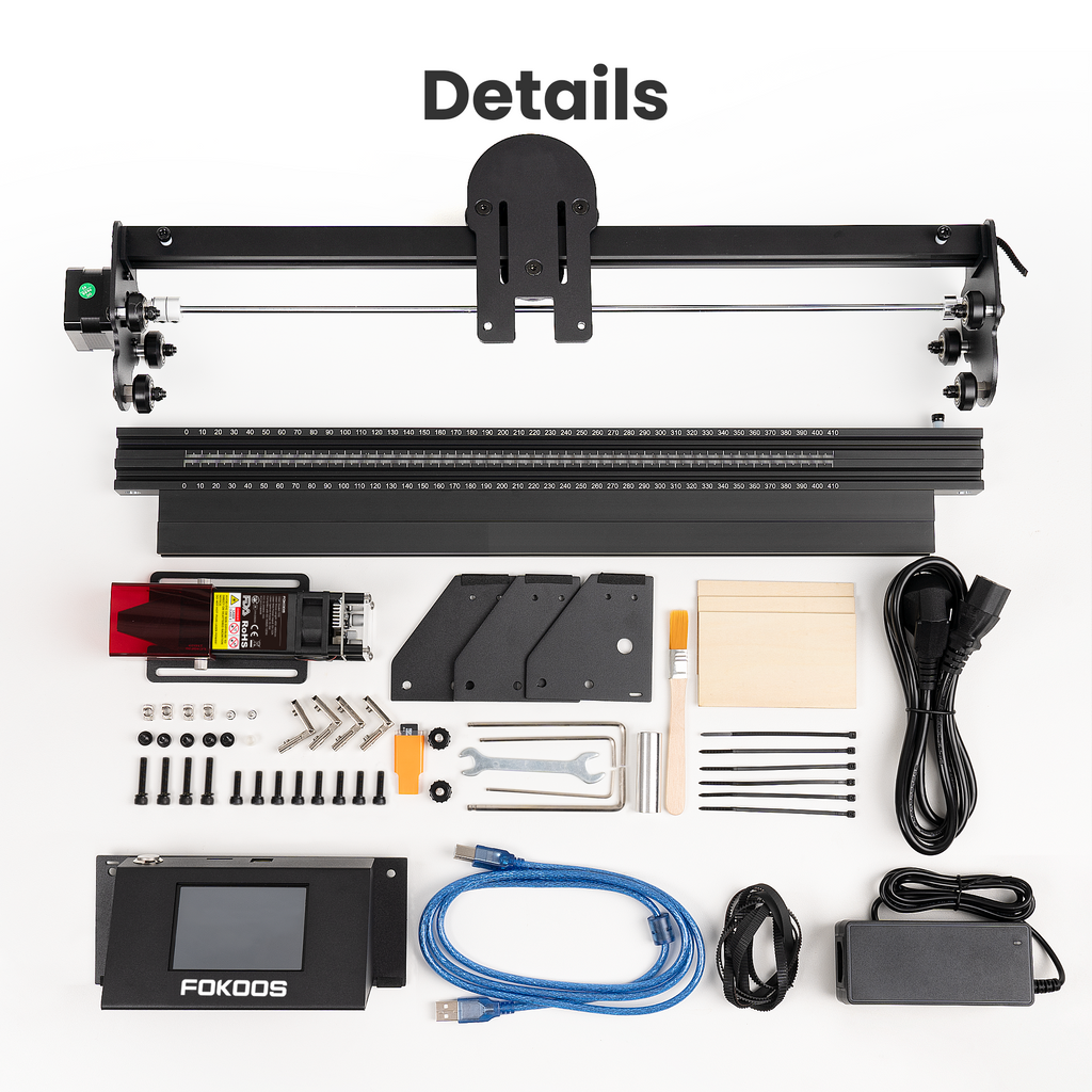 FOKOOS FE10 10W Laser Engraver & Extra Honeycomb Laser Bed