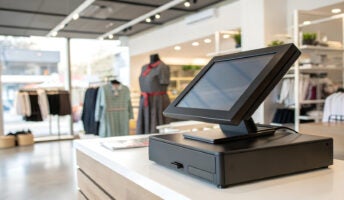 POS system in clothing store