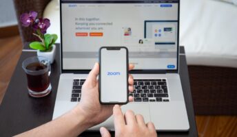 Zoom Phone on phone and laptop