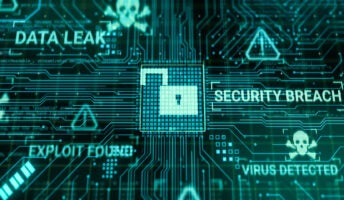 Graphic representing data breach