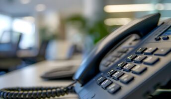 Close-up of deskphone