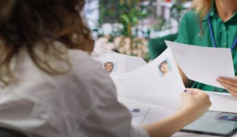 HR team looking over CVs