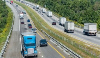 Heavy traffic on interstate