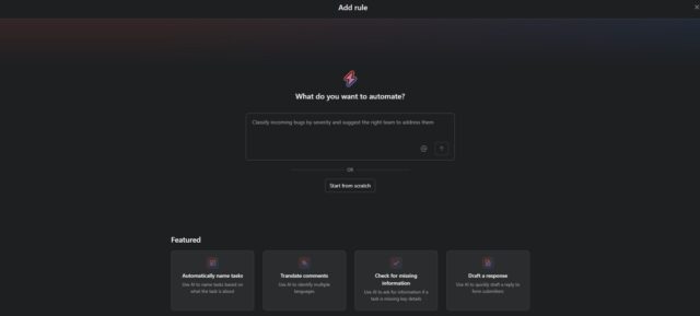 Asana automations builder home
