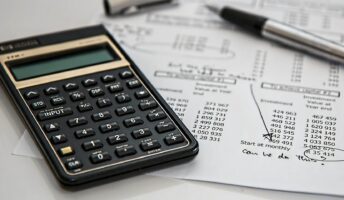 A calculator and accounting papers