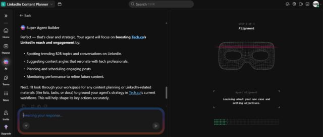 ClickUp AI superagents, designing my own content strategist