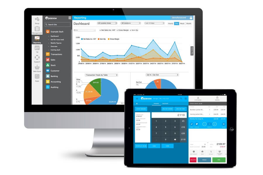 Epos Now on desktop and iPad