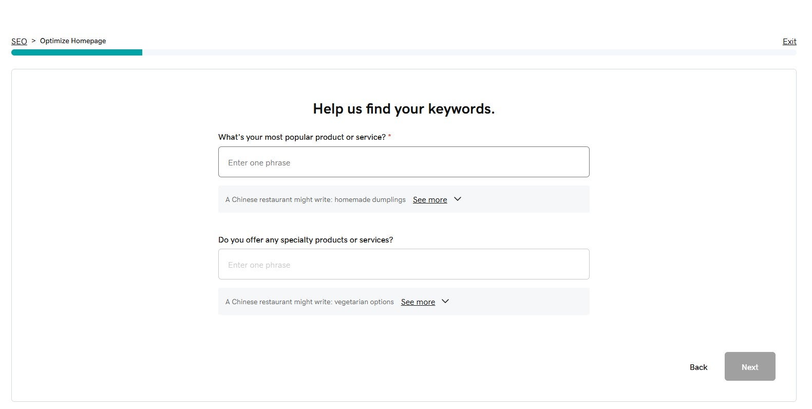 GoDaddy SEO keyword tool