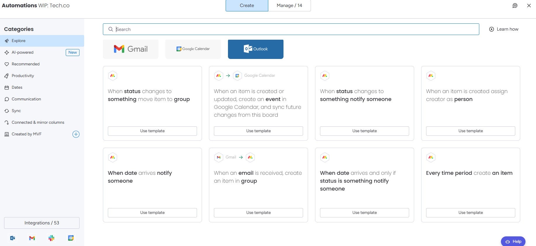 monday example automations