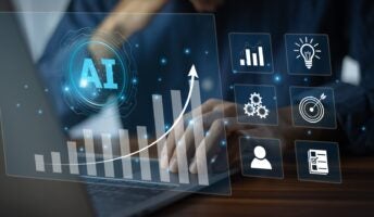 Person on laptop exploring AI