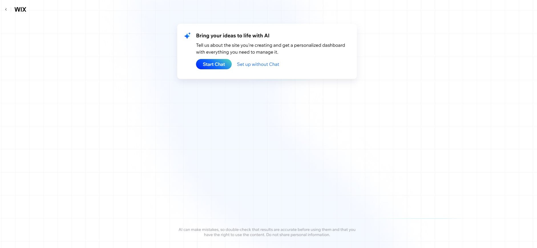 Wix AI Introduction. Source: Tech.co