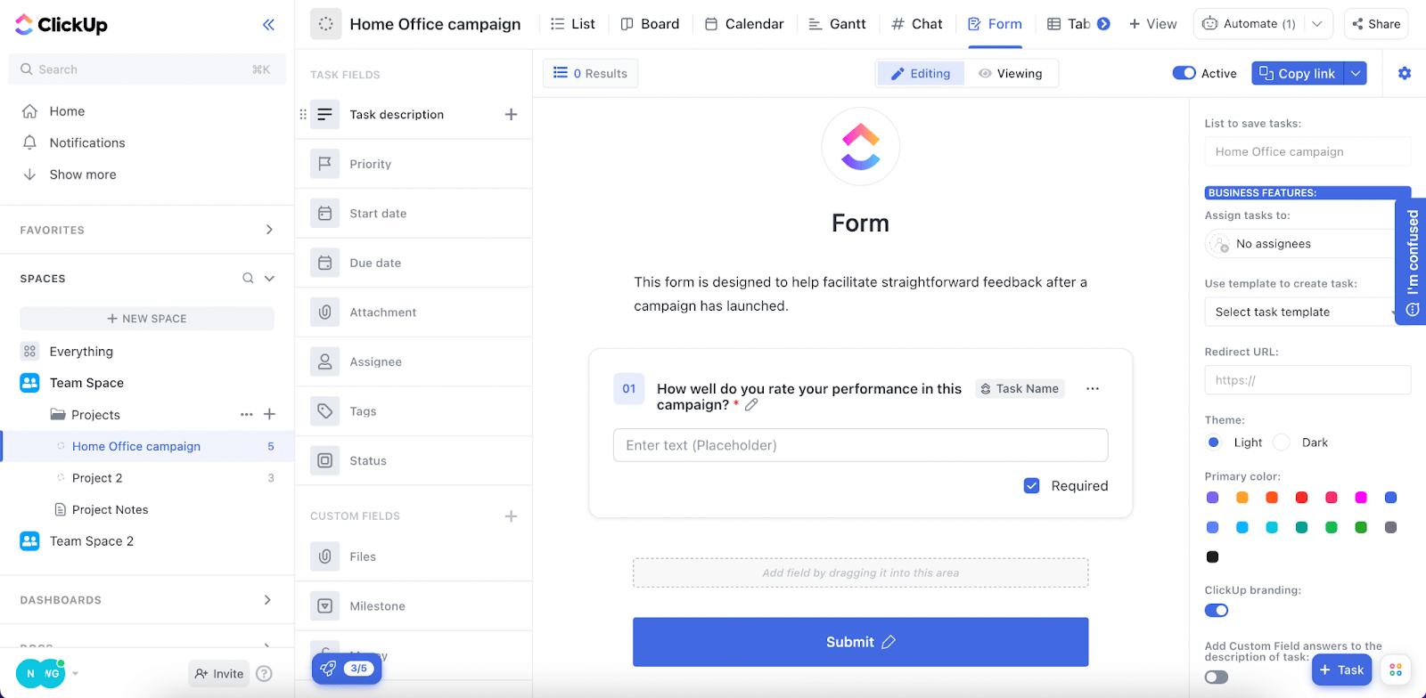 ClickUp Form Builder