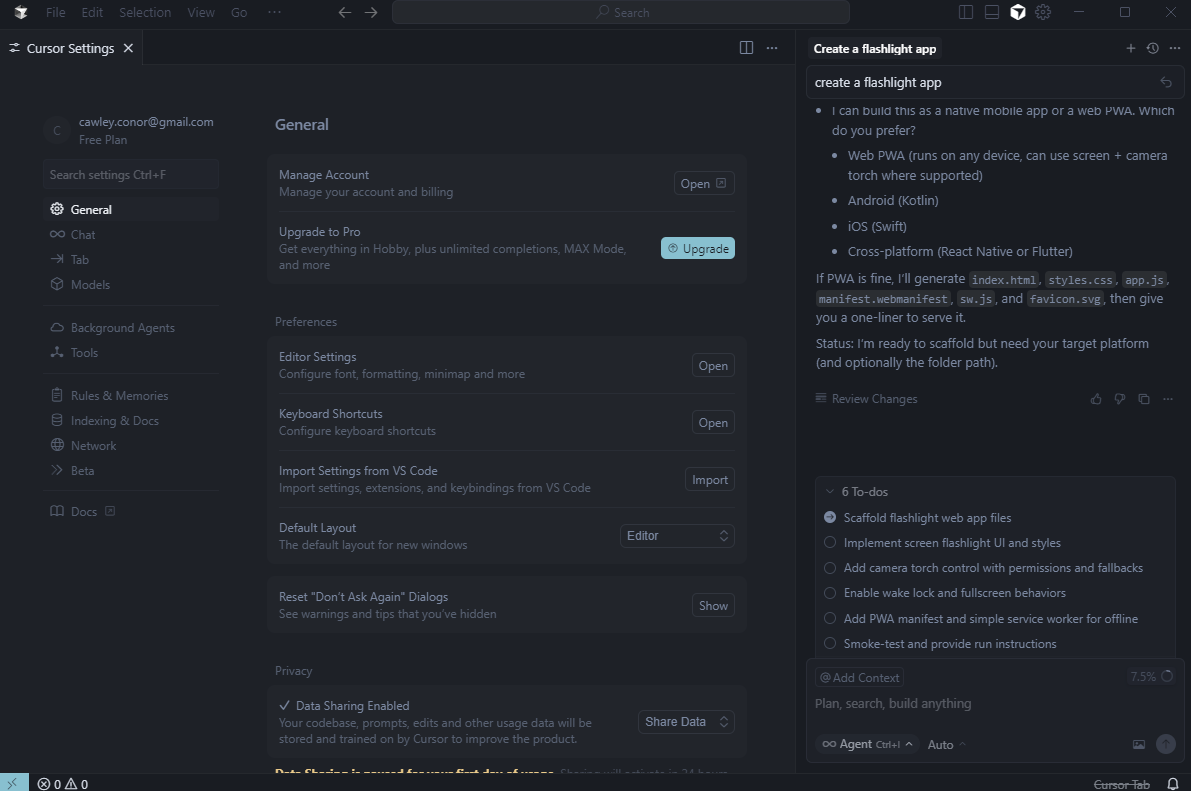 Navigating through Cursor's complex settings. Source: Tech.co Testing