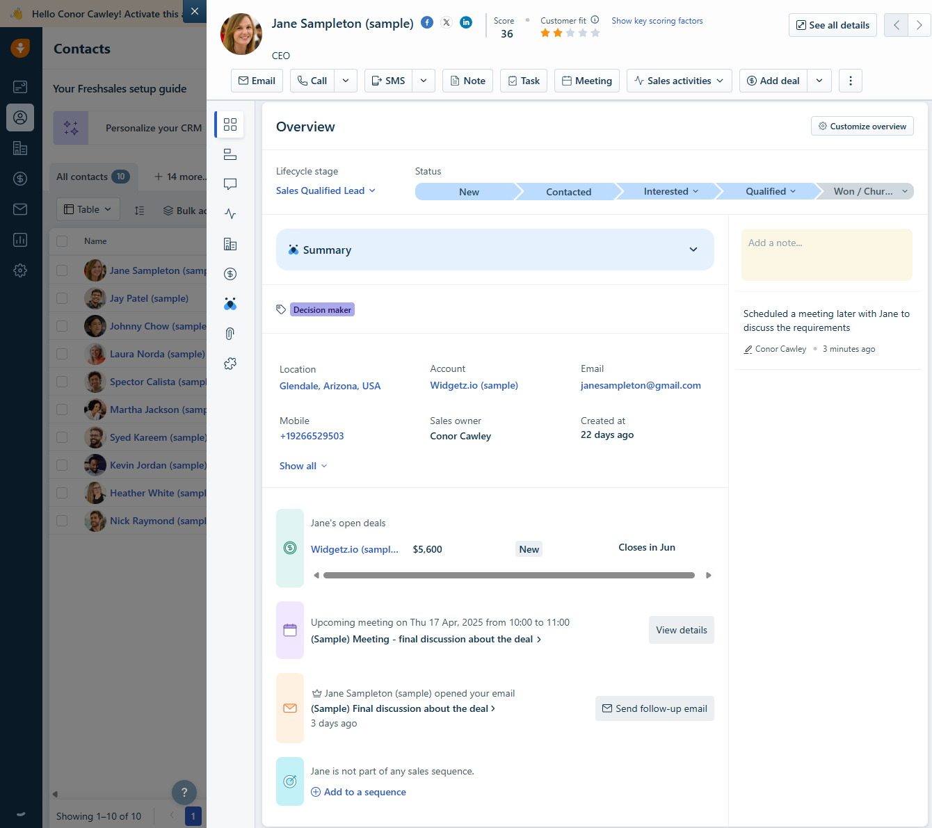 Contact entries provide a lot of data to help our customers in the long run. Source: Tech.co testing