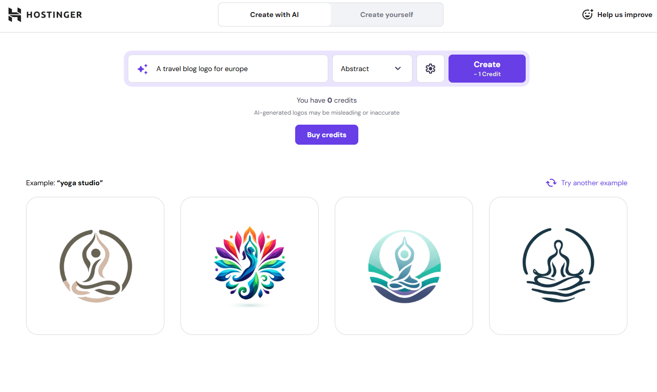 Hostinger AI Logo Generator