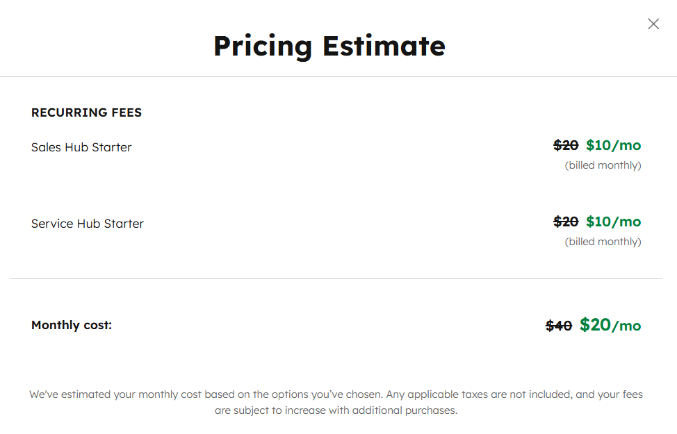 HubSpot Bundle Discount