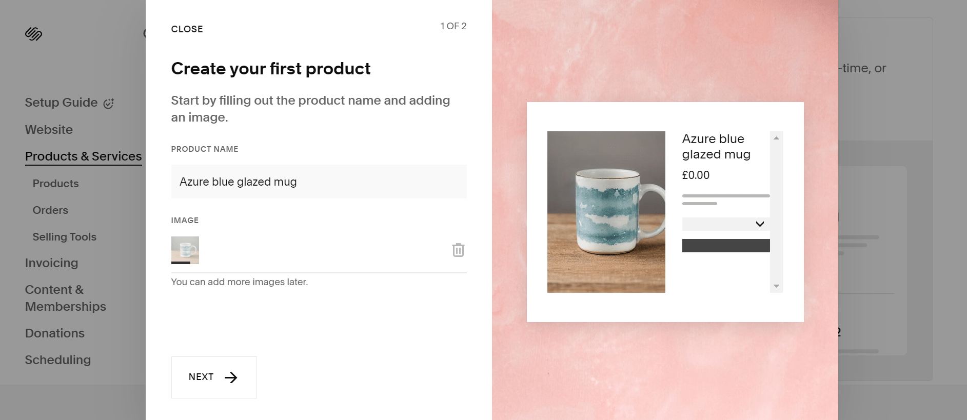Listing items on Squarespace